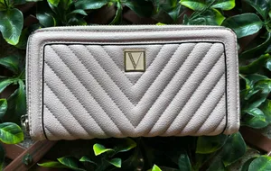 Victoria's Secret Large Zipped Wallet in V-Quilt with V Monogram Hardware thumbnail 1