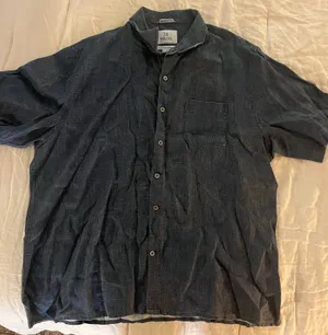 Linen Button Up Shirt Blue Size XL thumbnail 1