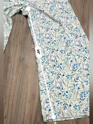 Victoria's Secret White and Blue Floral Wide-Leg Jumpsuit thumbnail 5
