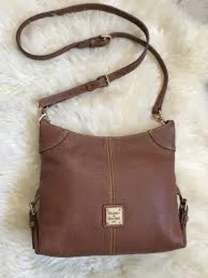 DOONEY & BOURKE Frederica Bag Pebbled Leather Tan Purse Shoulder / Crossbody thumbnail 1