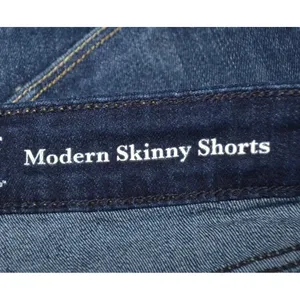 Signature Levis Strauss Size 14 Modern Skinny Shorts Denim Blue Jean Raw Hem thumbnail 8