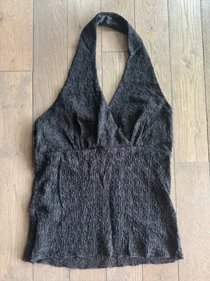 Black Halter One-Piece Top thumbnail 1