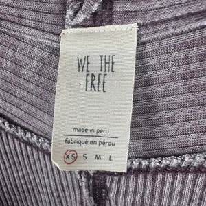We The Free People Oceanview Thermal Top Sz XS Plum Oversized V Neck Waffleknit thumbnail 7