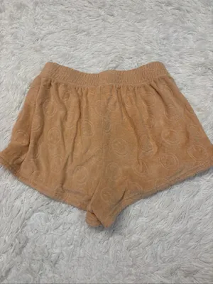 Aerie Cozy Terry Cloth Lounge Shorts in Light Brown thumbnail 2