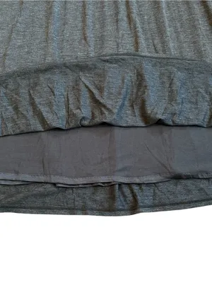 Eileen Fisher Silk Cotton Gray Midi Skirt Minimalist Quiet Luxury Effortless thumbnail 2