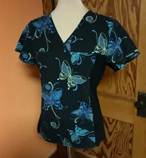 Vintage 90s Cherokee Butterflies V neck top thumbnail 7