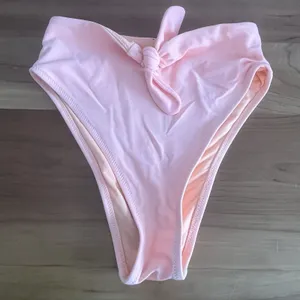 Aerie High Waisted High Cut‎ Cheeky Bikini Bottoms Tie Front Pink Size XS thumbnail 1