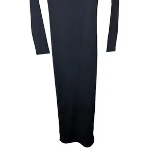 Princess Polly Black Long Sleeve Open Back Twist Maxi Dress‎ US 4 Square Neck thumbnail 3