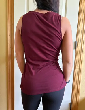Express Burgundy Sequin Tank Top thumbnail 2
