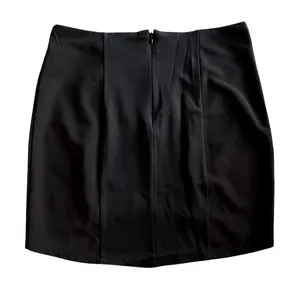 Lush Panel‎ Mini Skirt high-low hemline Women's Large Black Gold Sequin thumbnail 3