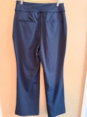Halara Sz M Navy Blue Wide-Leg Pants With Pockets Size Medium Stretchy Polyeste thumbnail 4