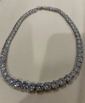 18” Silver Sterling 100% Cz Diamond. thumbnail 2
