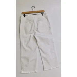 NWT!! J. CREW Slim Wide Jeans Stacked Buttons Solid White Size 30 Petite 30P thumbnail 8