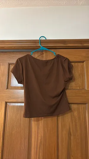 Rue 21 Brown Ruched Crop Top thumbnail 3