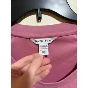 Athleta Size XXS Seasoft Scoop-Neck Sweatshirt Antique Rose Pink thumbnail 6