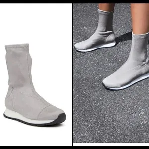 Free People Astral Sneaker Boot Mid-Calf Gray Size 36‎ Womens Knit Fabric Rubber thumbnail 2