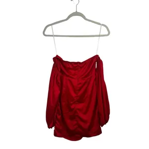 Hello Molly Red Off Shoulder Ruched Mini Dress Cocktail Womens Small AU 8 US 4 thumbnail 7