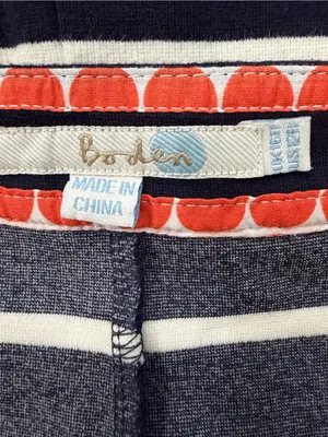 Boden Navy and White Striped Women's Skirt thumbnail 3
