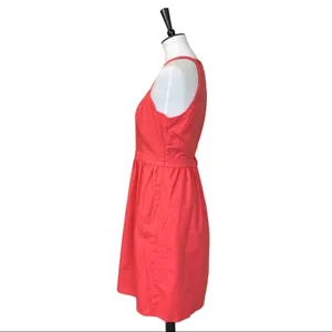 Market & Spruce NWT Halter Dress Linen Coral Linen Cotton Women's Size Medium thumbnail 6