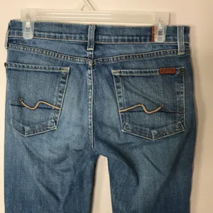 7 for all mankind medium wash bootcut jeans size 27 thumbnail 8