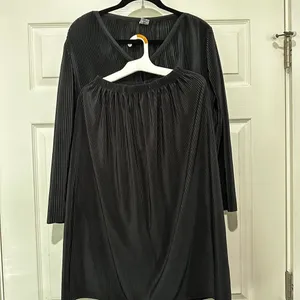 Perceptions Gray Pleated Relaxed Skirt Set Union Made Modest 2 Piece Suit Womens thumbnail 2