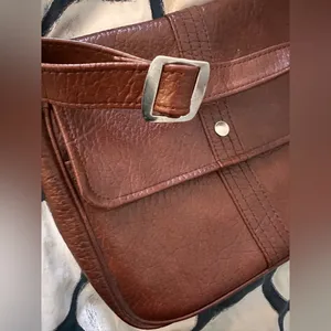 Brown Faux Leather Shoulder Bag thumbnail 6