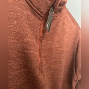 Athleta Brown Quarter-Zip cropped Sweatshirt thumbnail 2