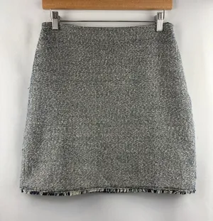 Women’s Banana Republic Size 4 Cream & Blue Pencil Skirt thumbnail 1