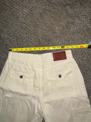 Hidden Jeans Size 27 Women’s Straight Mid Rise Carpenter Cream Denim EUC thumbnail 6
