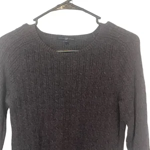 Gap Women's Size Small‎ Grey Fisherman Knit Cotton Sweater thumbnail 2
