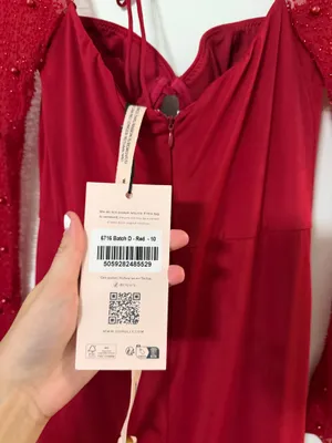 Oh Polly Embellished Side Split Maxi Dress in Red thumbnail 9