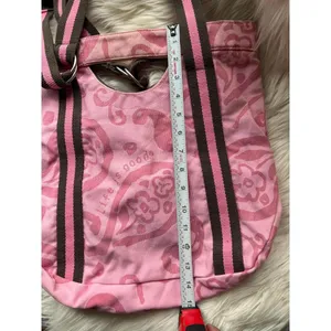 Life is Good Pink Paisley Tote Bag with Adjustable Straps thumbnail 9