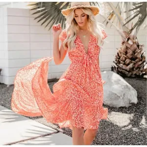 ✨Vici Kissed By The Sun High Low Pocketed Tie Maxi Sz Medium Dress✨ thumbnail 2