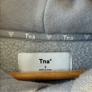 Aritzia TNA Cozy AF Fleece Tie Dye Boyfriend Hoodie Sweatshirt thumbnail 4