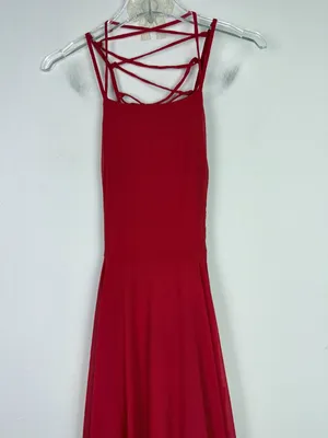 NWT Lulus Strappy To Be Here Red Lace-Up Maxi Dress Size Medium M NEW thumbnail 3