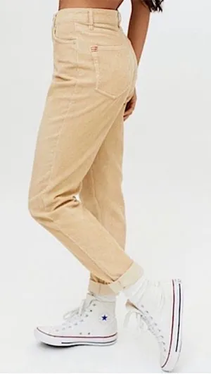 Urban‎ Outfitters BDG Mom High Rise Corduroy Pants Womens Size 27 Beige Tan New thumbnail 1