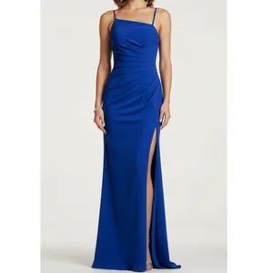 JOVANI Asymmetric Strapless Neck Gown 26166, Royal Blue, 4 (US) thumbnail 3