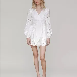 Avec Les Filles White Eyelet Jumpsuit size 10 New with tags thumbnail 2