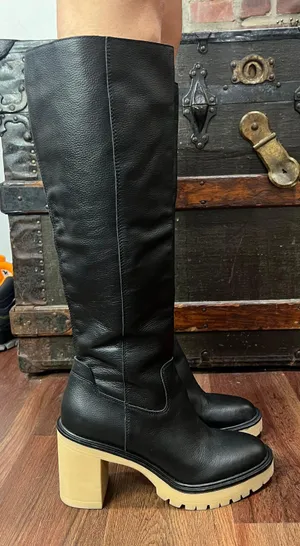 Dolce Vita Womens Corry H2O Tall Knee High Lug Sole Boots Black Size 10 thumbnail 3