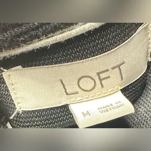 Loft sz medium black and white skirt thumbnail 3