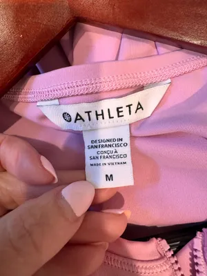 Athleta Ace Pink Tennis Dress 1/4 Zip Athletic Sleeveless Preppy Sporty M thumbnail 8