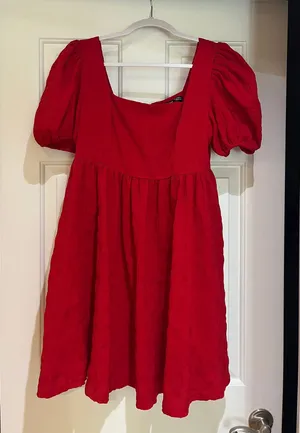Shein Red Dress Size L thumbnail 1