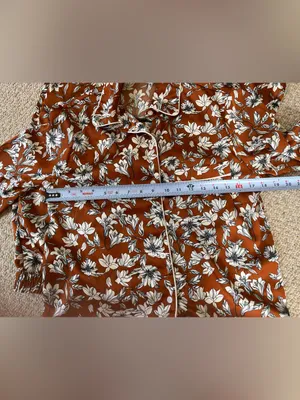 La Ligne X Target Pajamas Set Floral Button Down Top Longsleeve & Bottom XSmall thumbnail 9