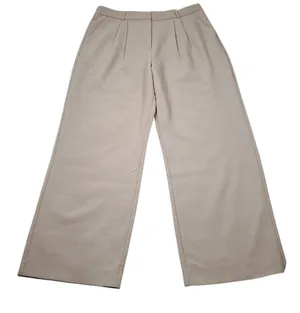 Abercrombie Ultra High Rise Wide Leg Pleated Front Pants Beige Tan Size 16 33 thumbnail 1