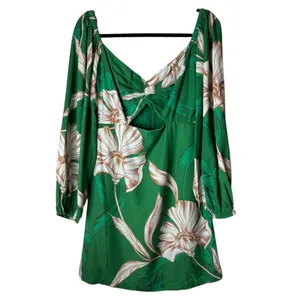 MISA Los Angeles Dress‎ Women Medium Green Cartagena Floral Cutout Nina Mini thumbnail 2