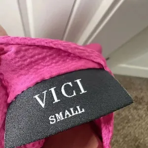 Vici Call Me Angel Dress Satin Pink Long Sleeve Tie Back Mock Neck Flirty Girly thumbnail 5