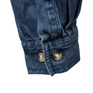 VTG Cabin Creek Long Sleeve Button‎ Up Blue Denim Jeans Shirt Womens Size Large thumbnail 4