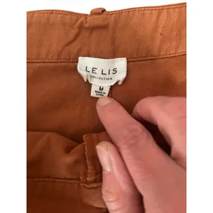 Le Lis Collection Cargo Pants Straight Leg Rust Orange Cotton Womens Medium thumbnail 5