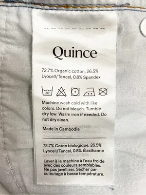Quince Luna Stretch Relaxed Straight Jeans Sz 30 Cool Blue Mid Rise 28” Inseam thumbnail 10