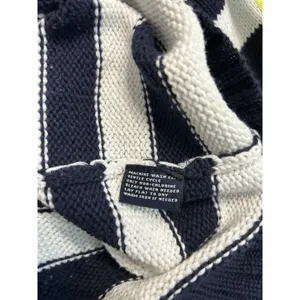 American Living Knit Sweater Striped Blue White 3/4 Sleeve Nautical Coast Sz XL thumbnail 5